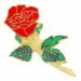 ROSE PIN LONG STEM RED ROSE FLOWER PIN